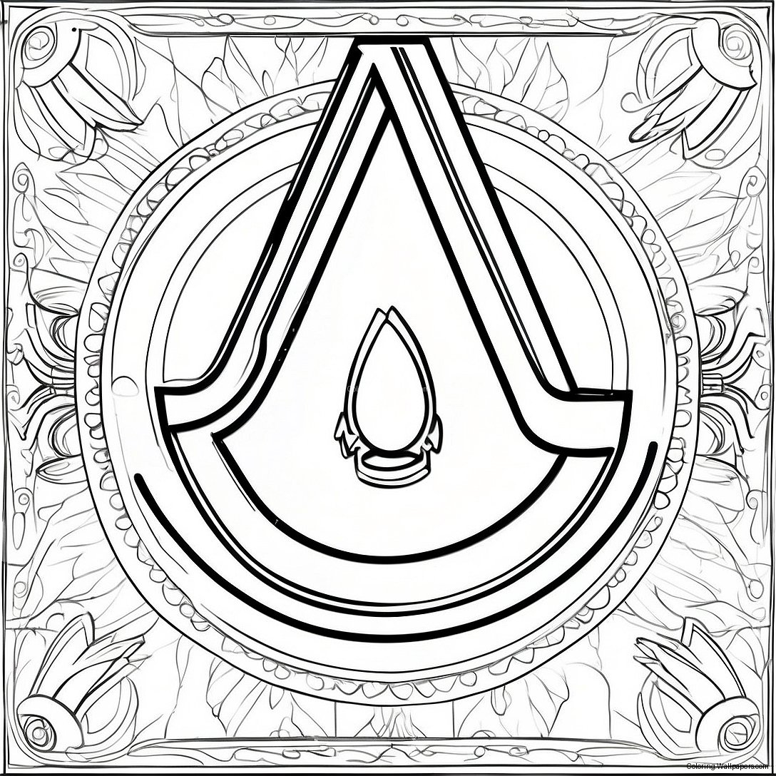 Assassin's Creed Logo Coloring Page 28350