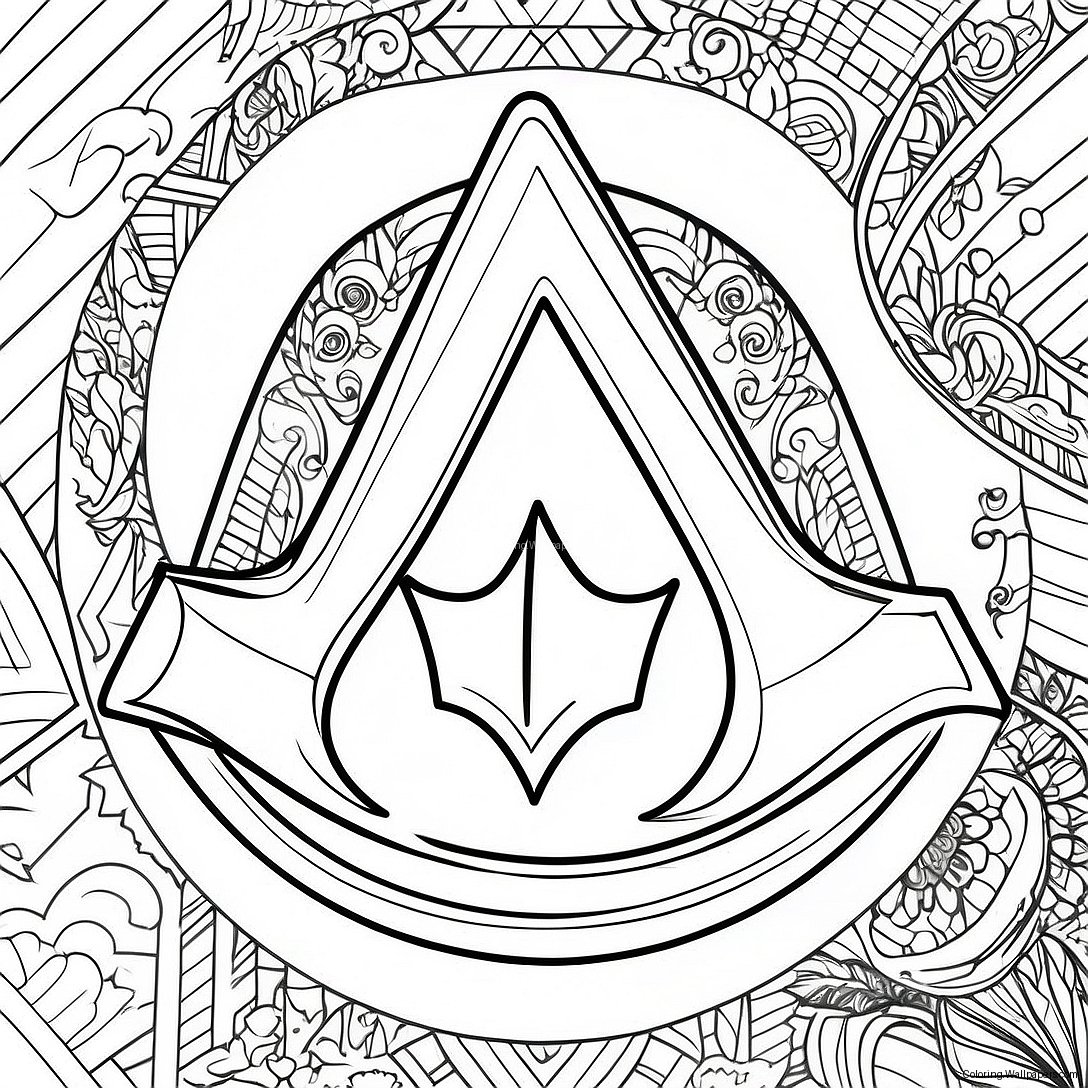 Assassin's Creed Logo Coloring Page 28352