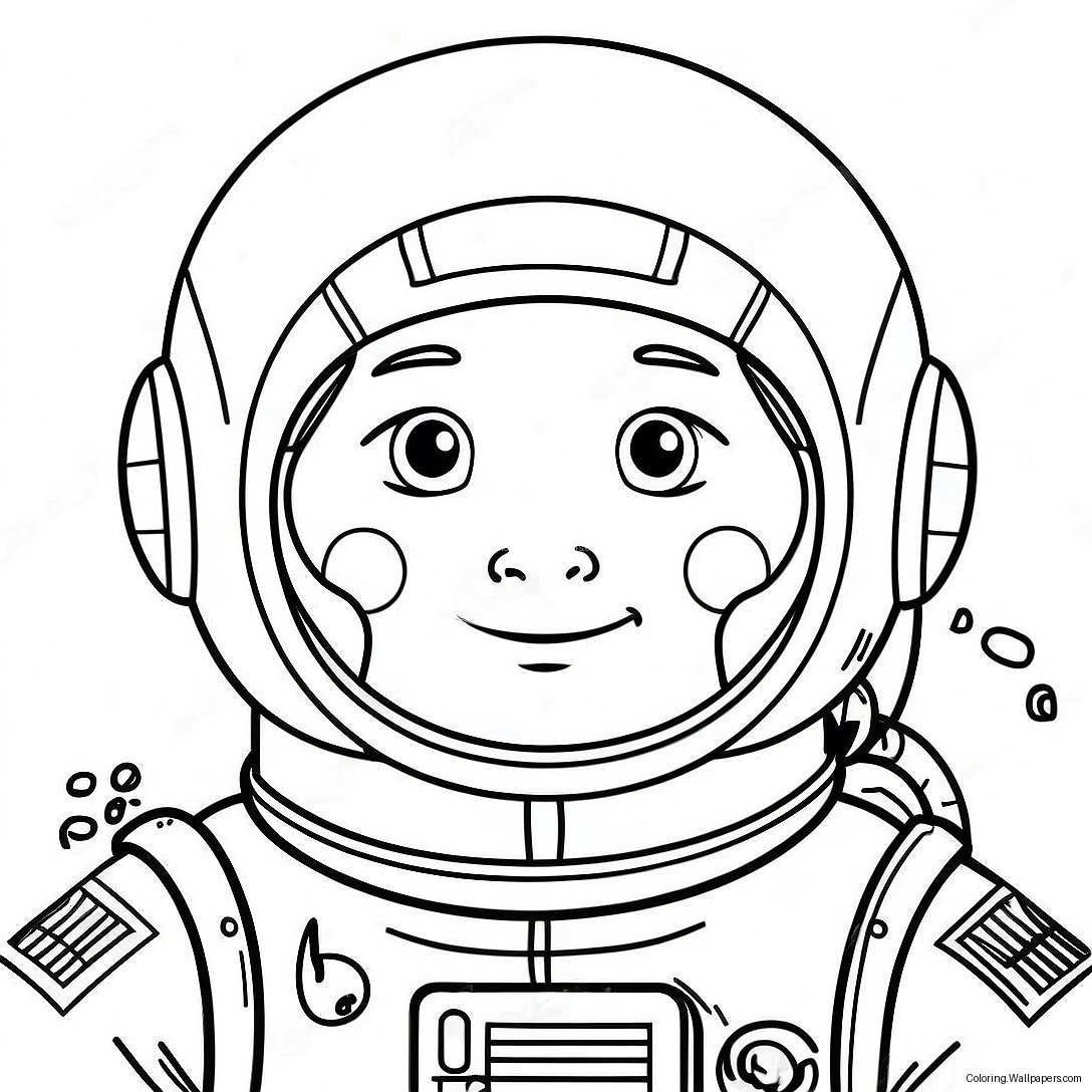 Página Para Colorir Do Astronauta No Espaço 58993