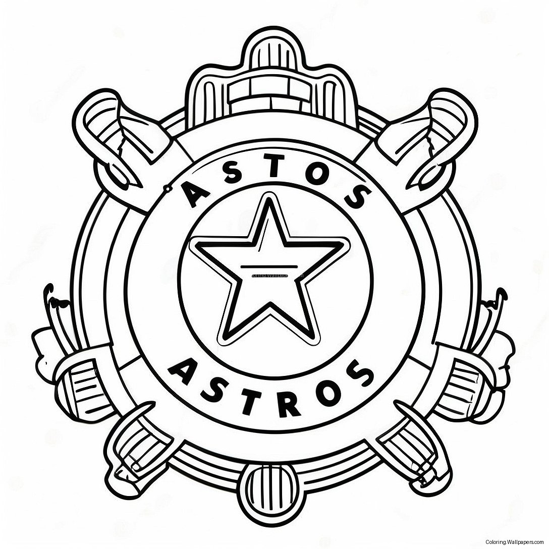 Astros Logo Coloring Page 8496