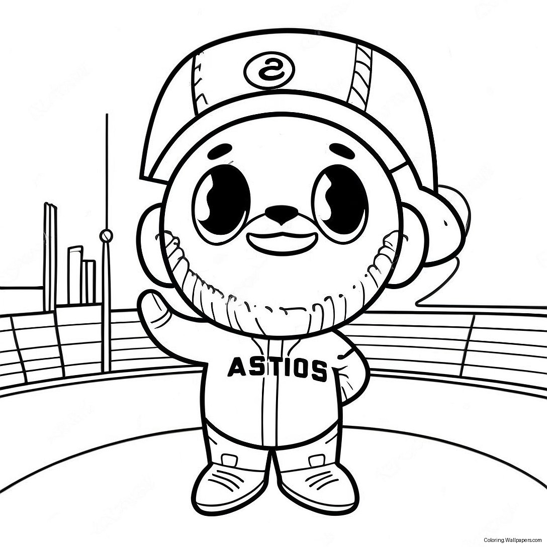 Pagina Da Colorare Mascotte Degli Astros Orbit 55491