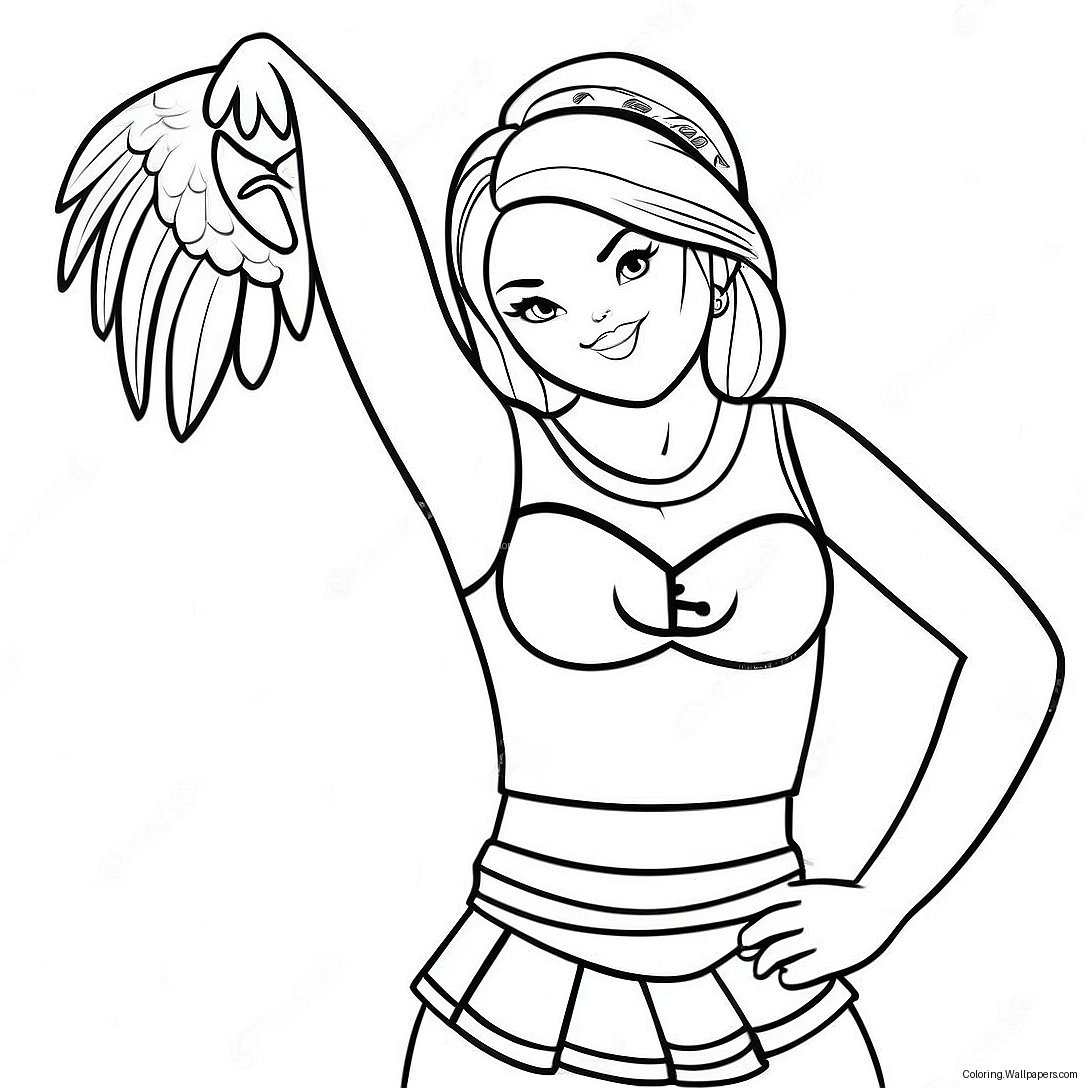 Atlanta Falcons Cheerleader Coloring Page 30249