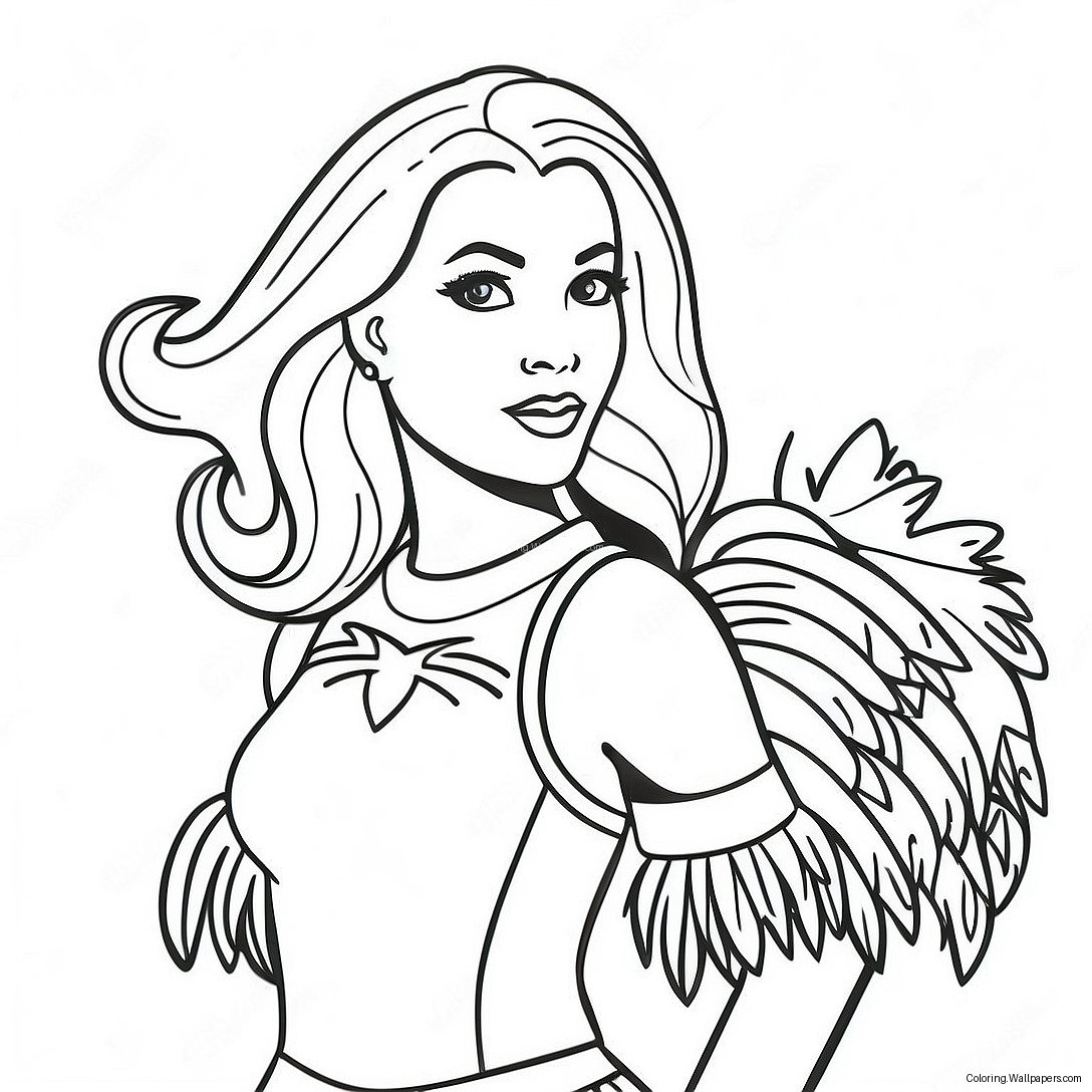 Atlanta Falcons Cheerleader Coloring Page 30250