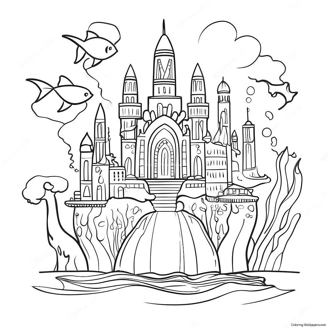 Atlantis Underwater City Coloring Page 57155