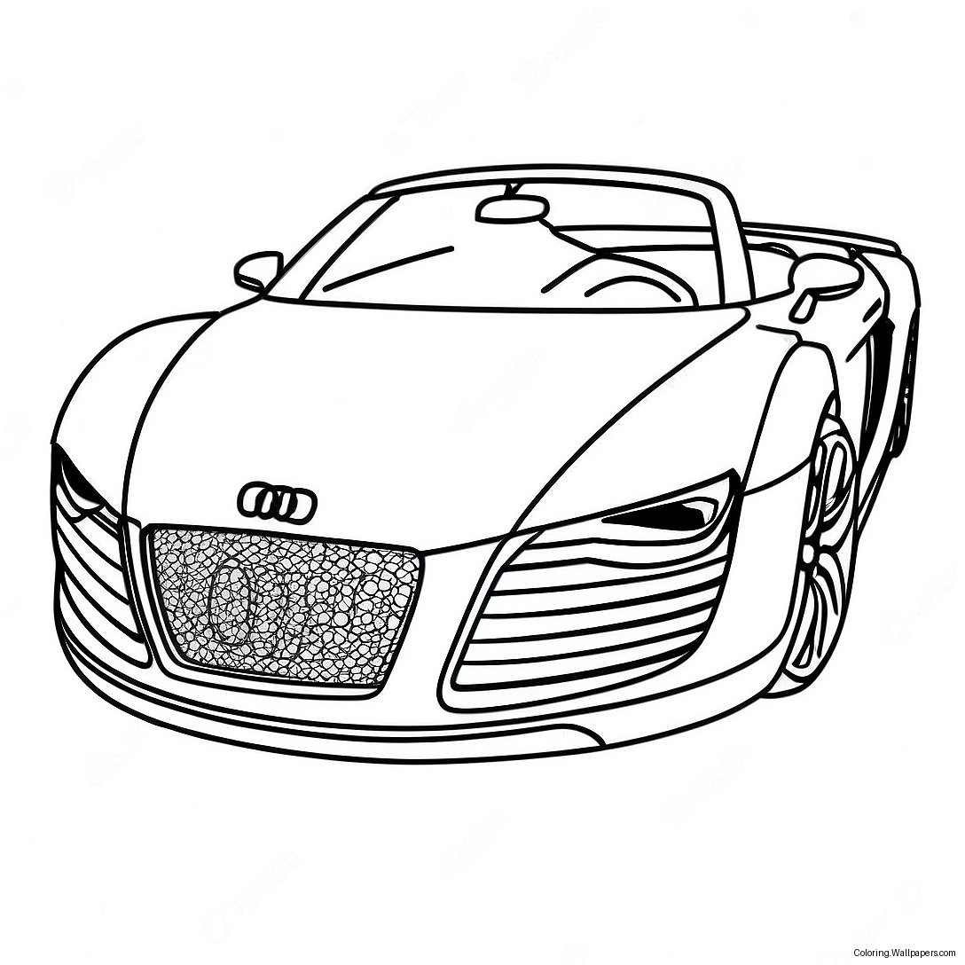 Página Para Colorir Carro Esportivo Audi R8 37025