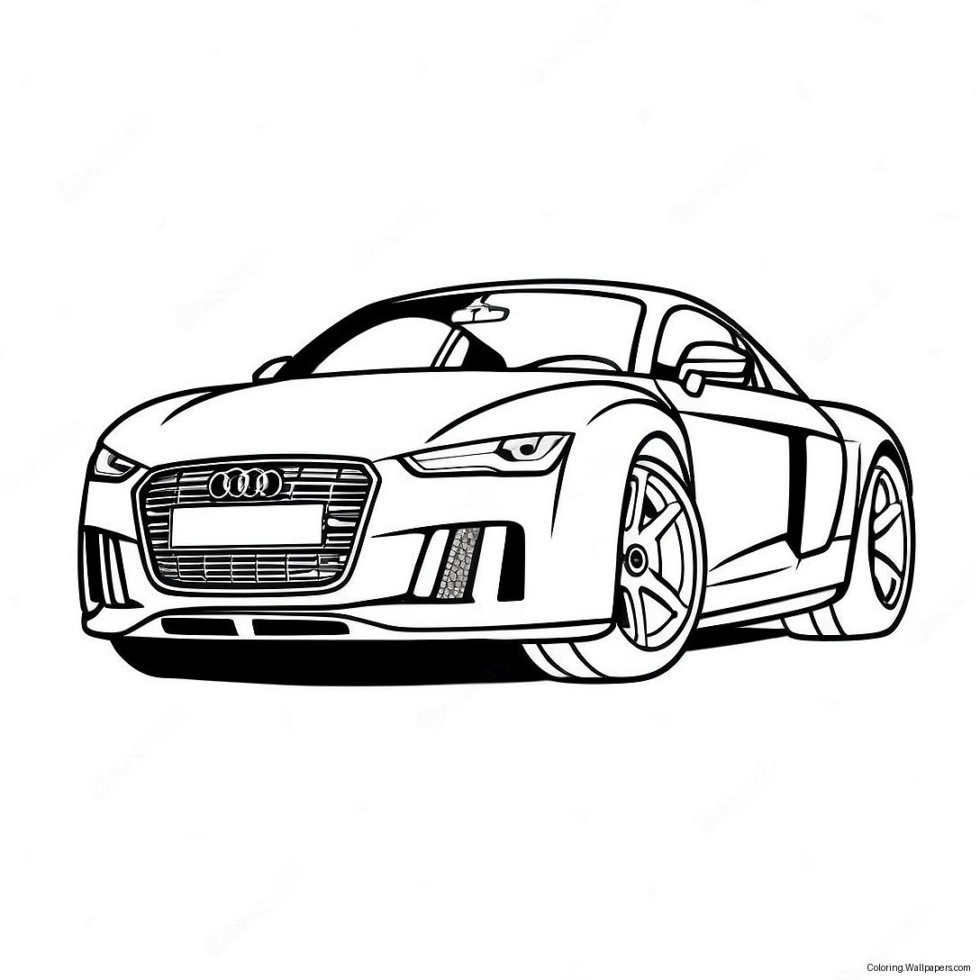 Página Para Colorir Do Carro Esportivo Audi 28582