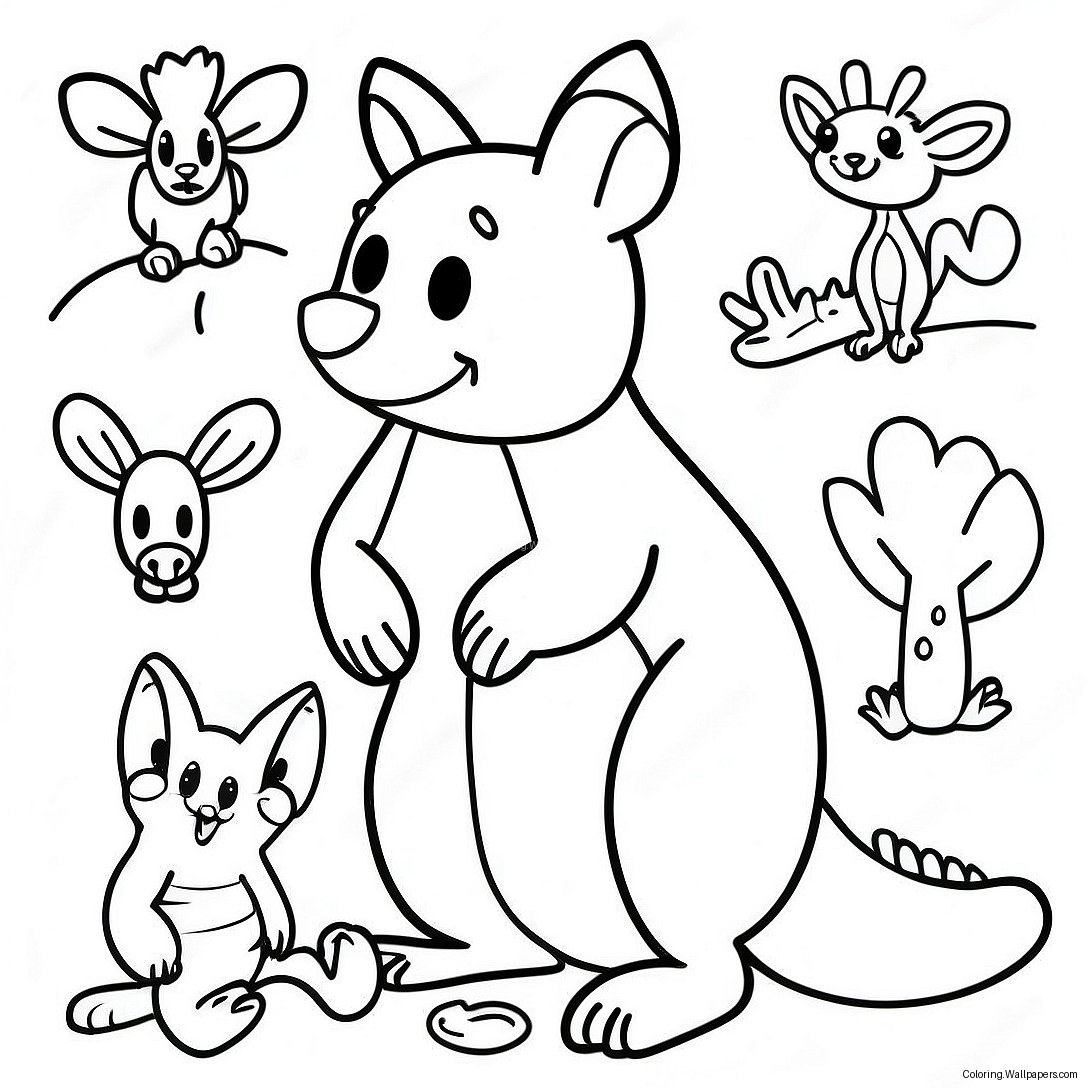 Australian Animals Coloring Page 18879