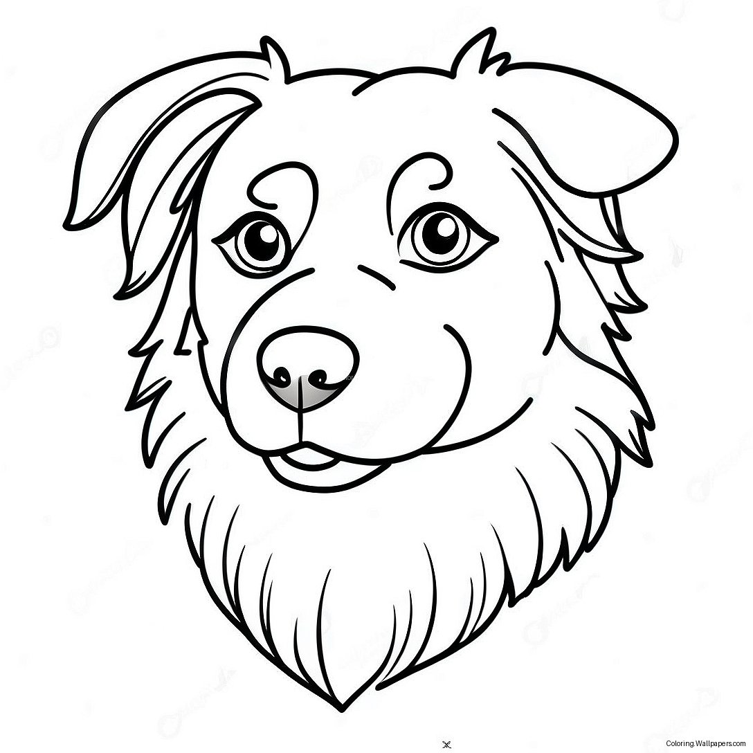 หน้าระบายสี Australian Shepherd 14583