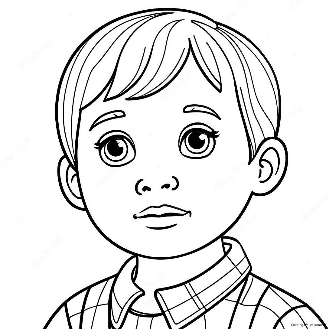 Autistic Child Coloring Page 21449