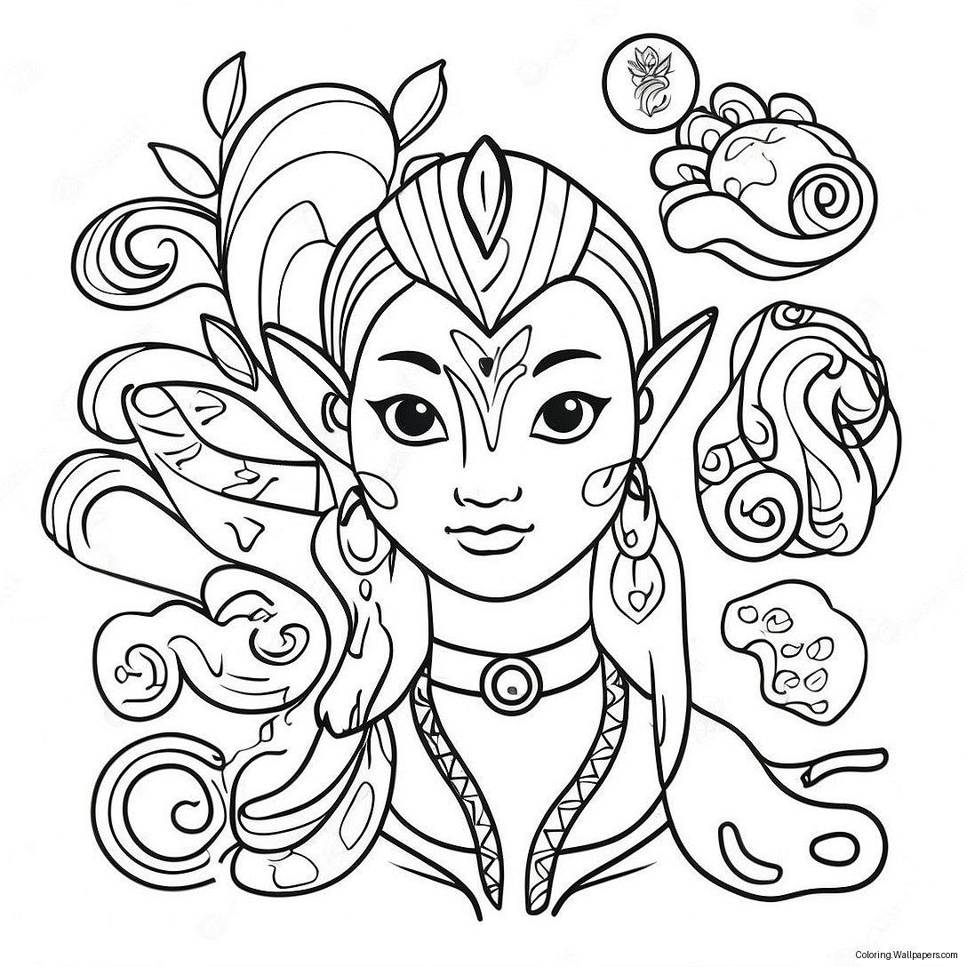 Avatar Elements And Symbols Coloring Page 6748