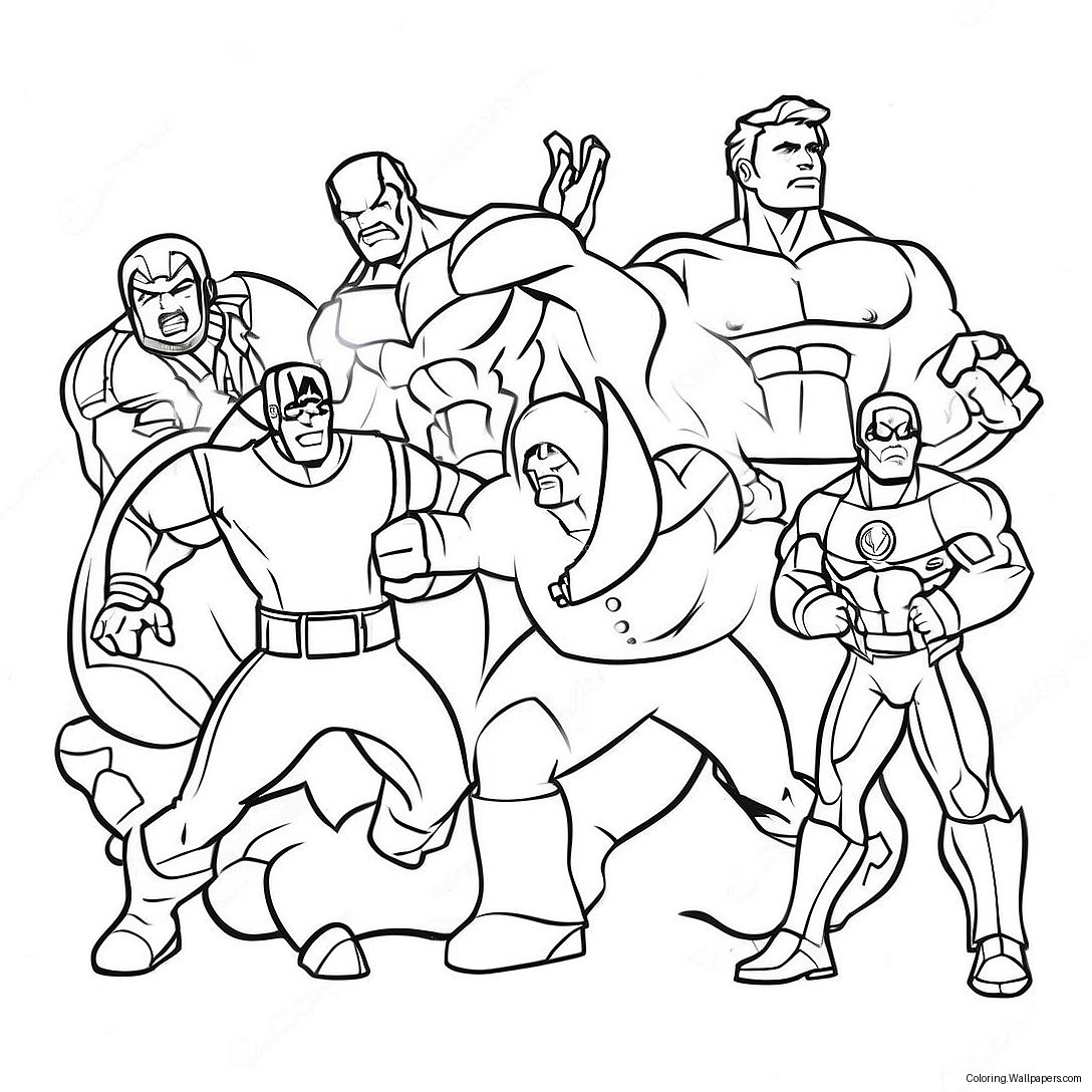 Avengers Christmas Coloring Page 23609