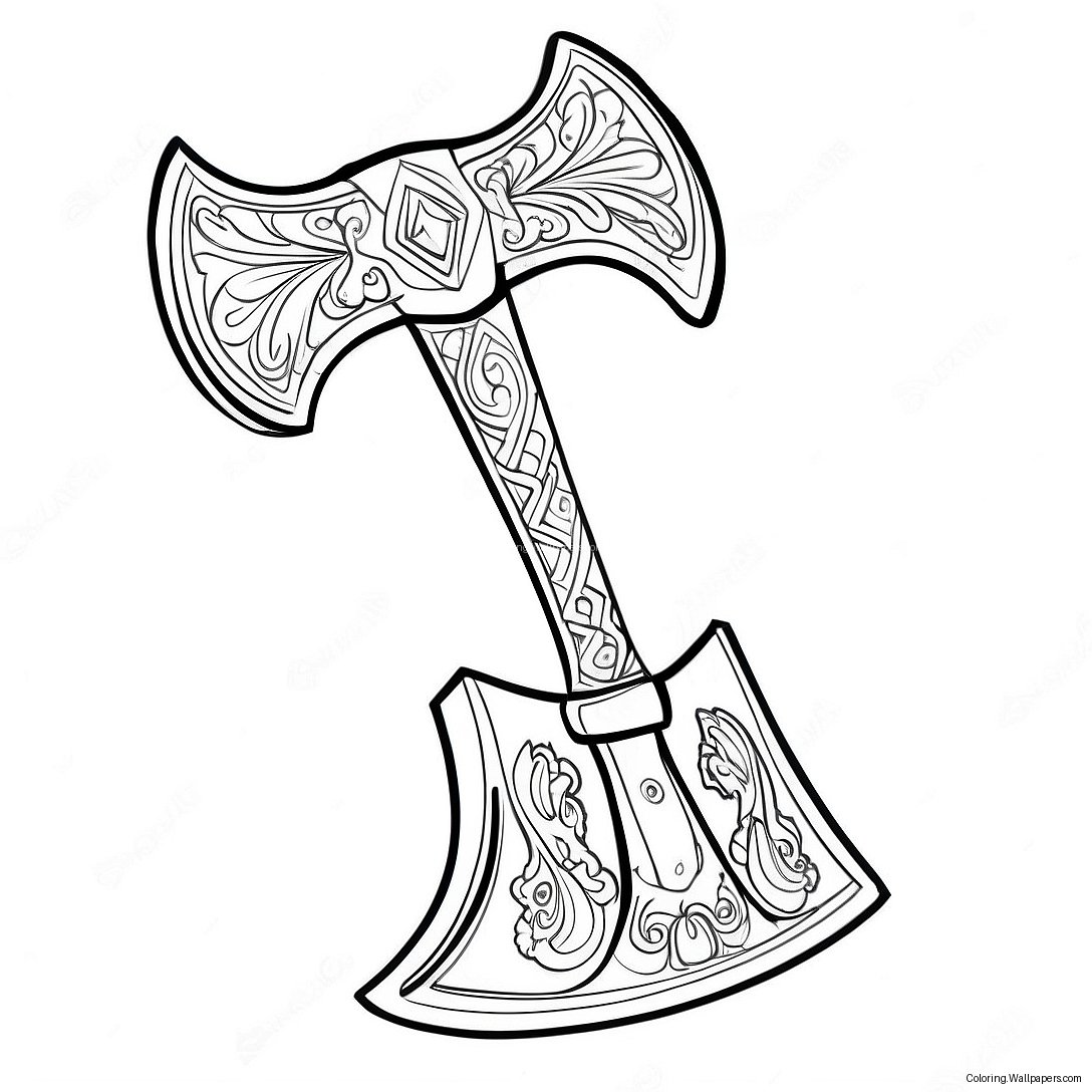 Axe Coloring Page 51507