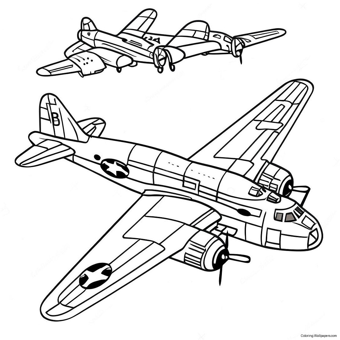 Pagina Da Colorare Del Bombardiere B-17 58519