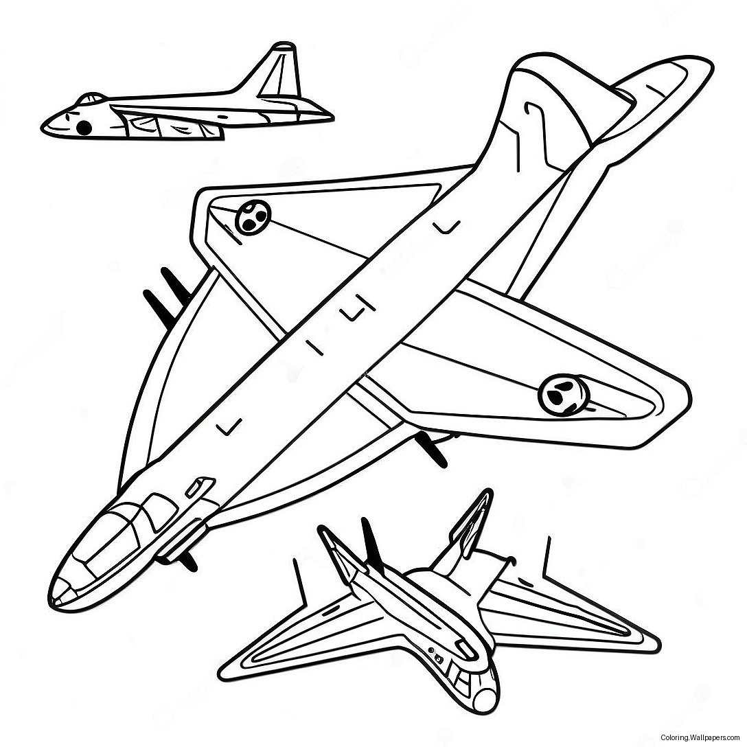 B2爆撃機ぬりえページ 49010