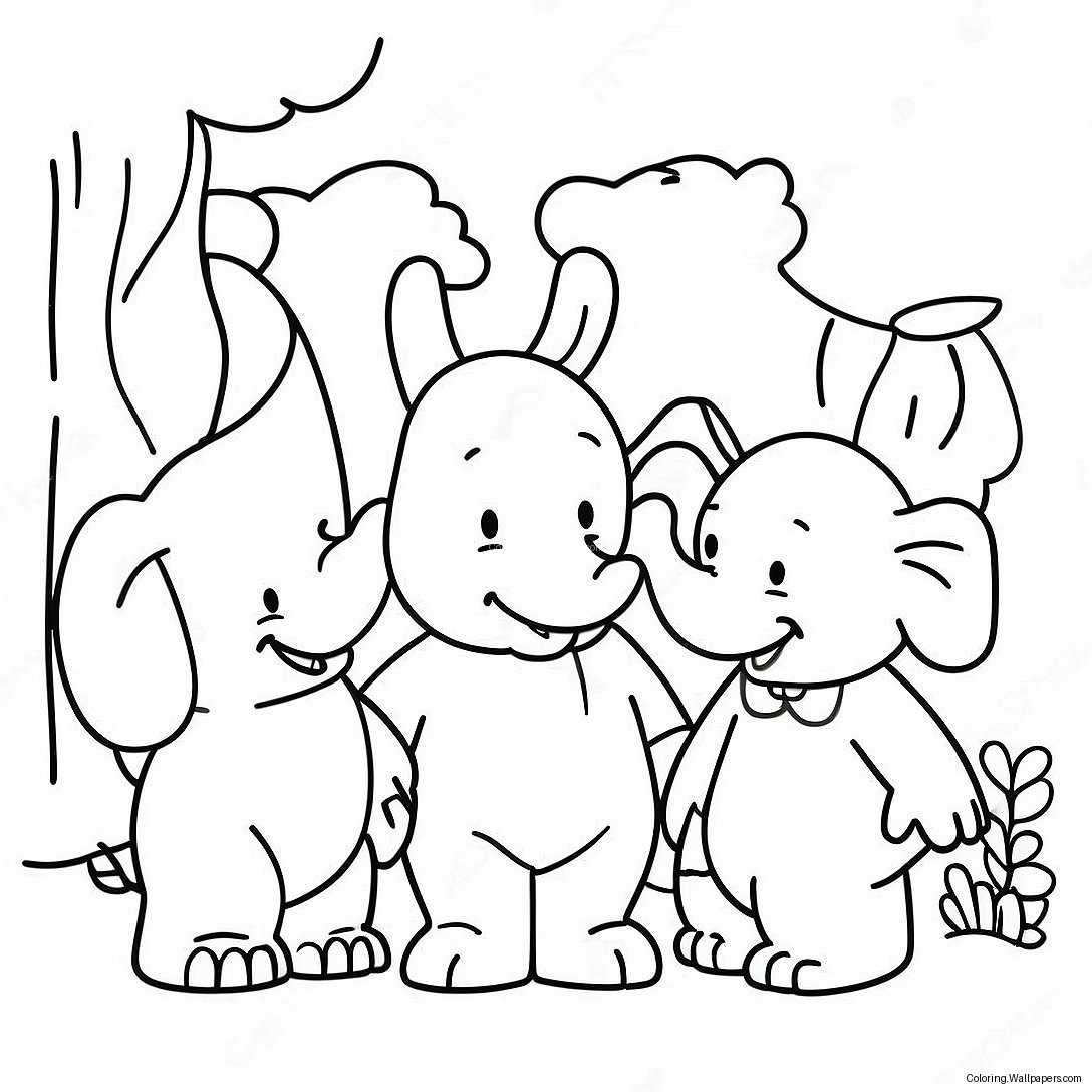 Pagina Da Colorare Di Babar E Amici 55556