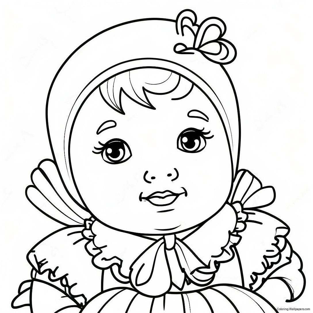 Baby Doll Coloring Page 9826