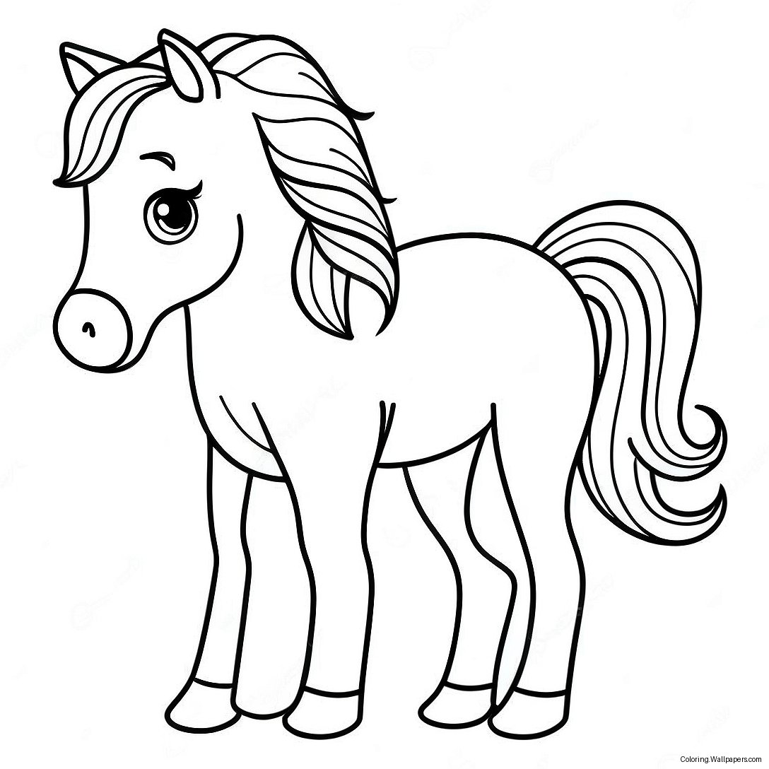 Baby Horse Coloring Page 6104