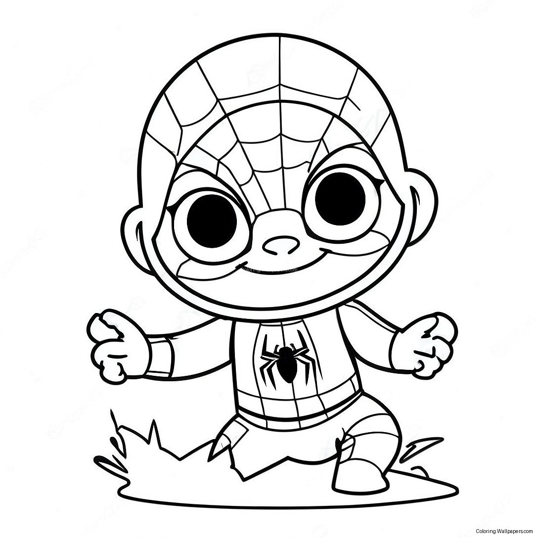 Page À Colorier Bébé Spiderman 12844