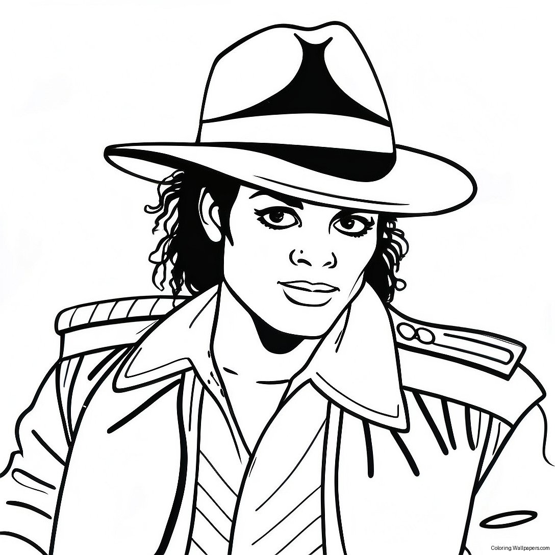 Page À Colorier De La Couverture De L'album Bad De Michael Jackson 32416