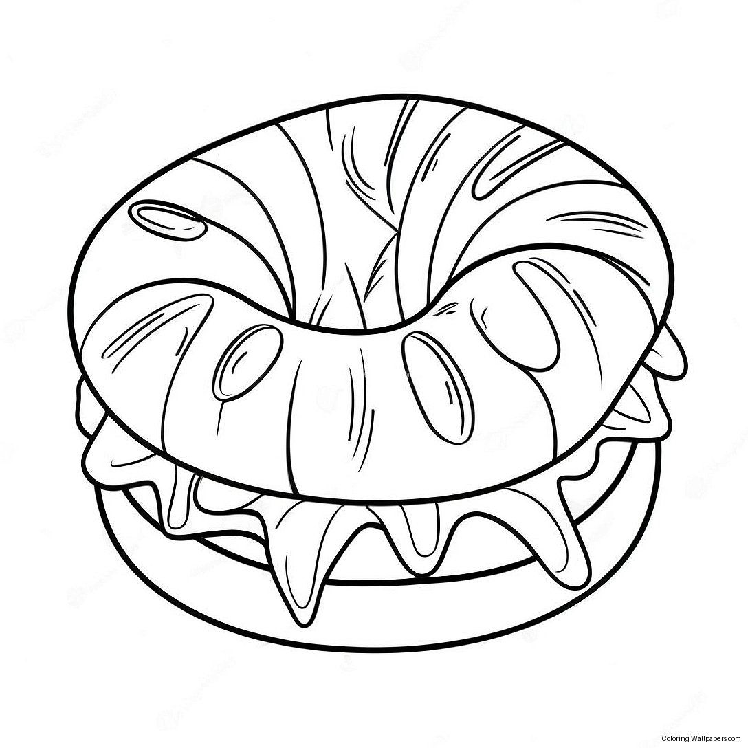 Bagel Coloring Page 34104