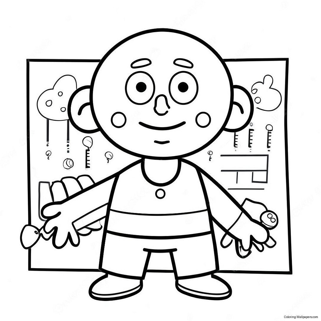 Baldi With A Ruler Coloring Page 26327