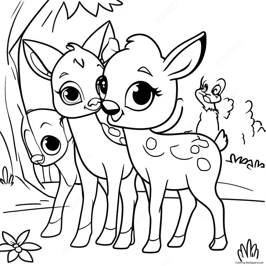 Bambi With Friends Coloring Page 2398