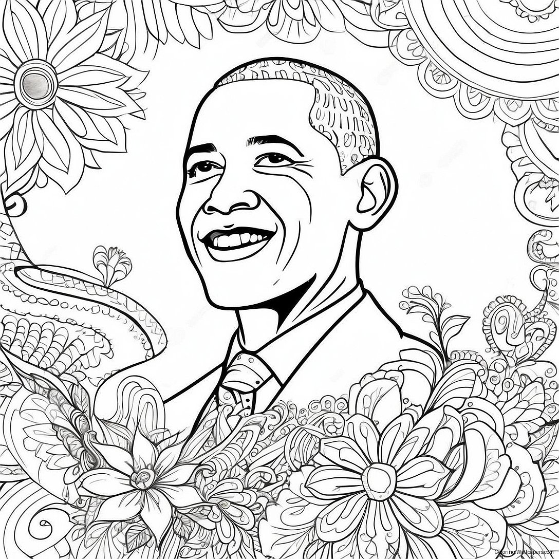 Barack Obama Inspirational Quote Coloring Page 28753