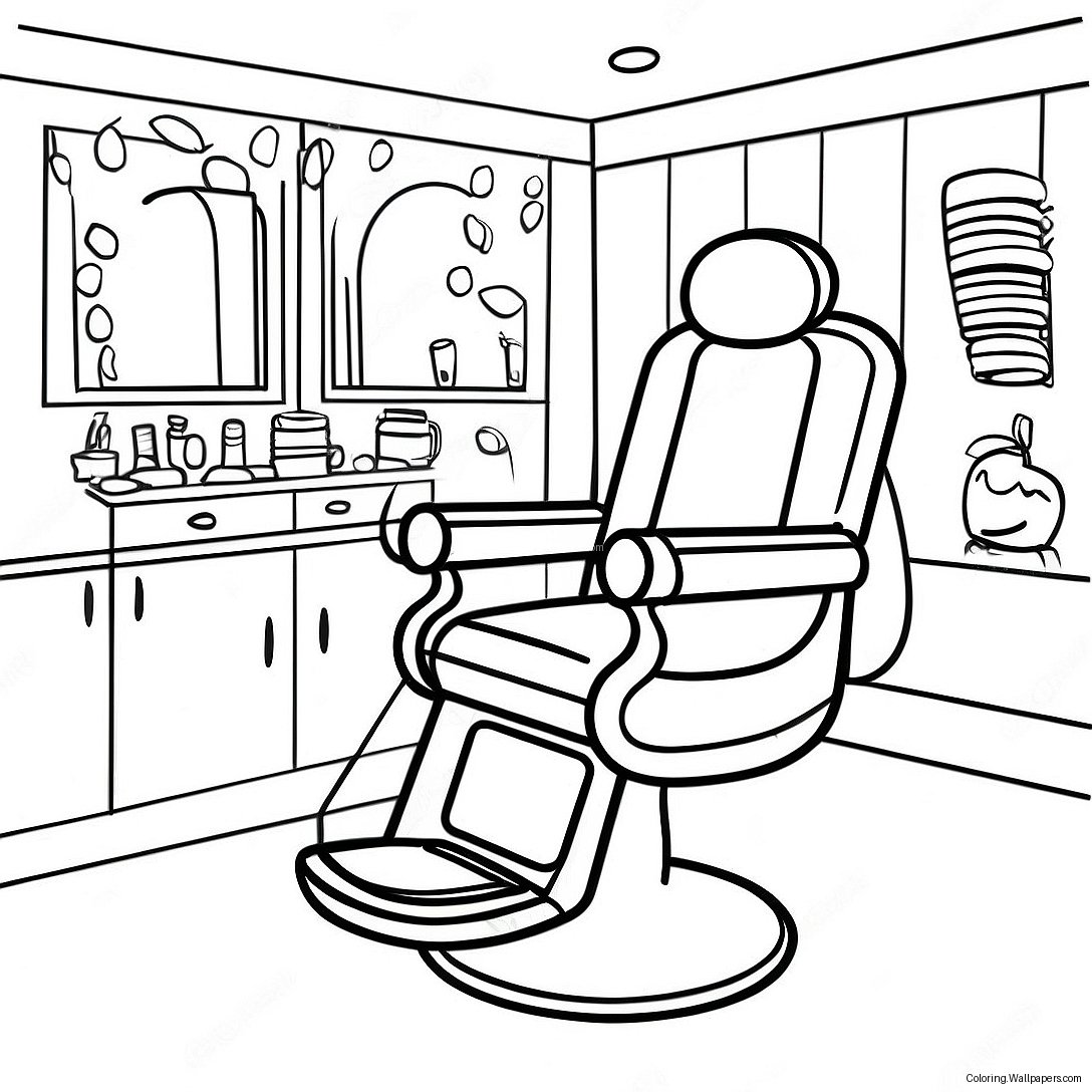 Barber Shop Coloring Page 40270