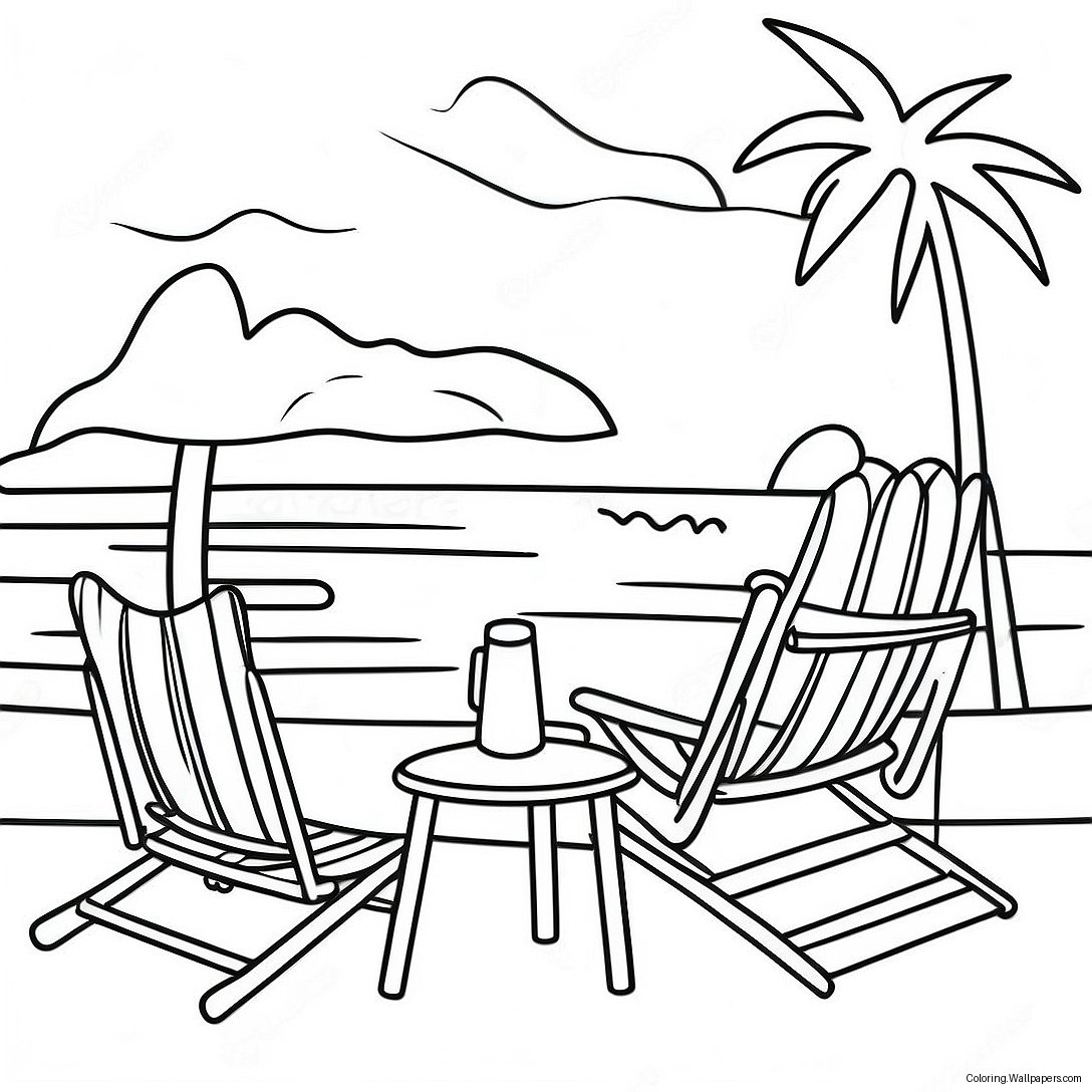 Barbie Beach Scene Coloring Page 35519