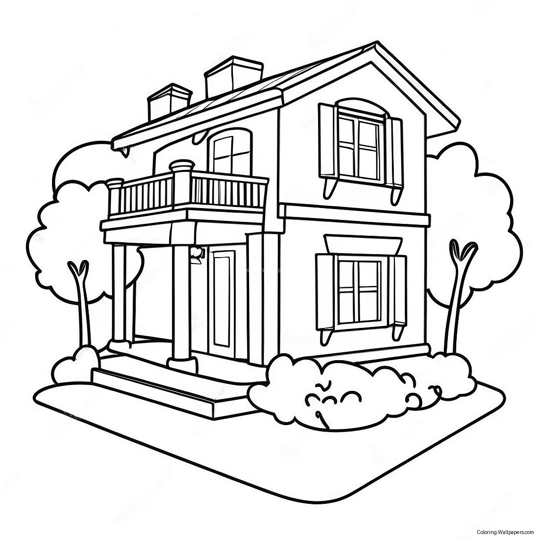 Barbie Dream House Coloring Page 13966