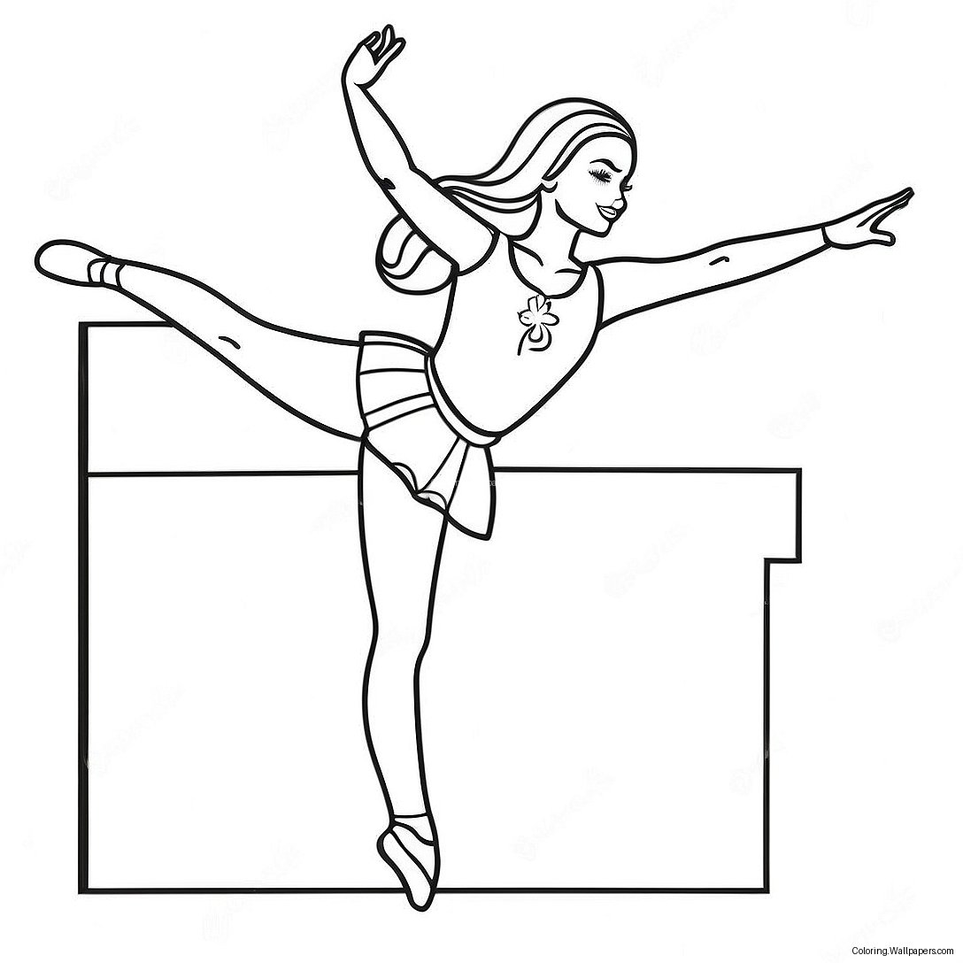 Pagini De Colorat Cu Gimnastică Barbie 35354