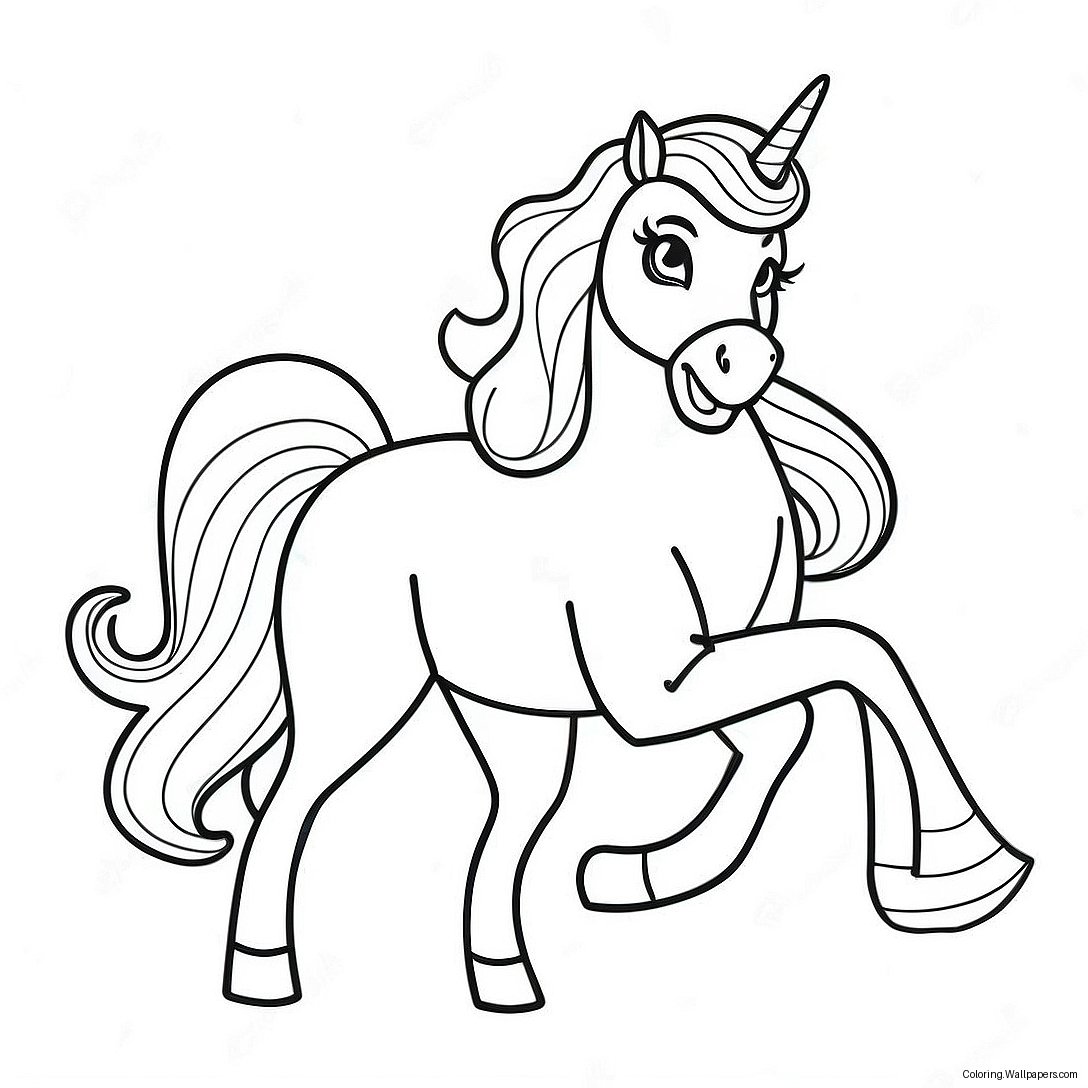 Barbie Horse Coloring Page 25489