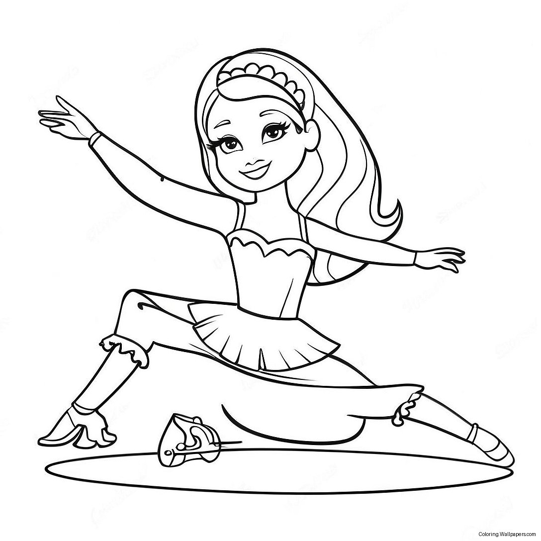 Barbie Performing A Split Coloring Page 35326