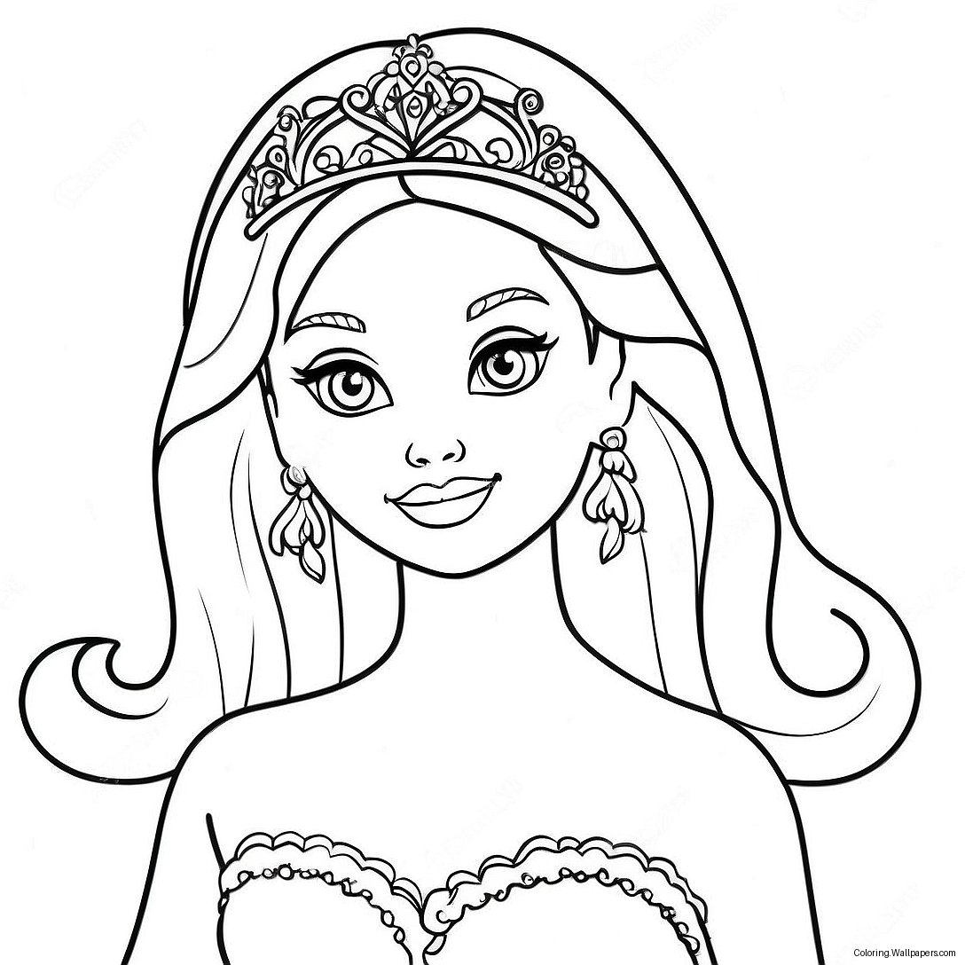 Barbie Princess Coloring Page 51061