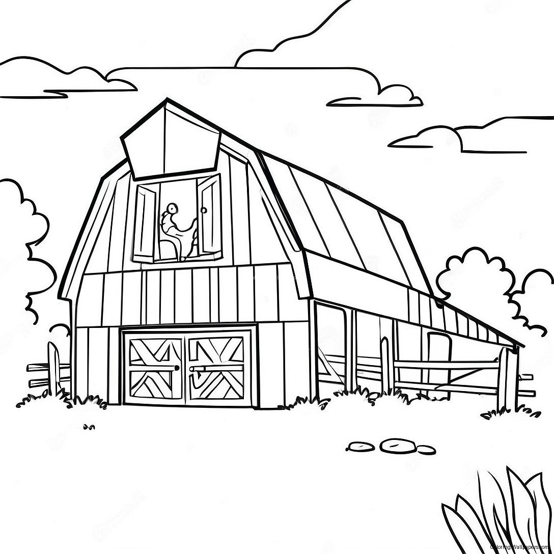 Barn Coloring Page 3373