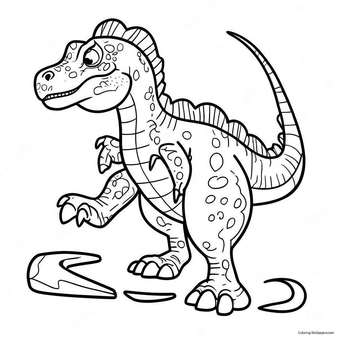 Baryonyx Dinosaur Coloring Page 57043