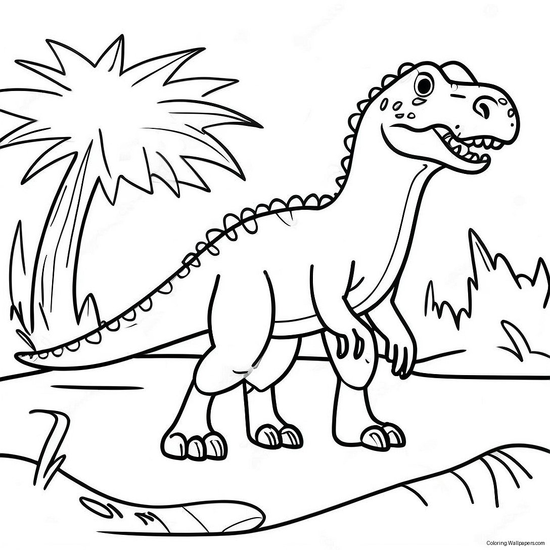 Baryonyx Dinosaur Coloring Page 57044