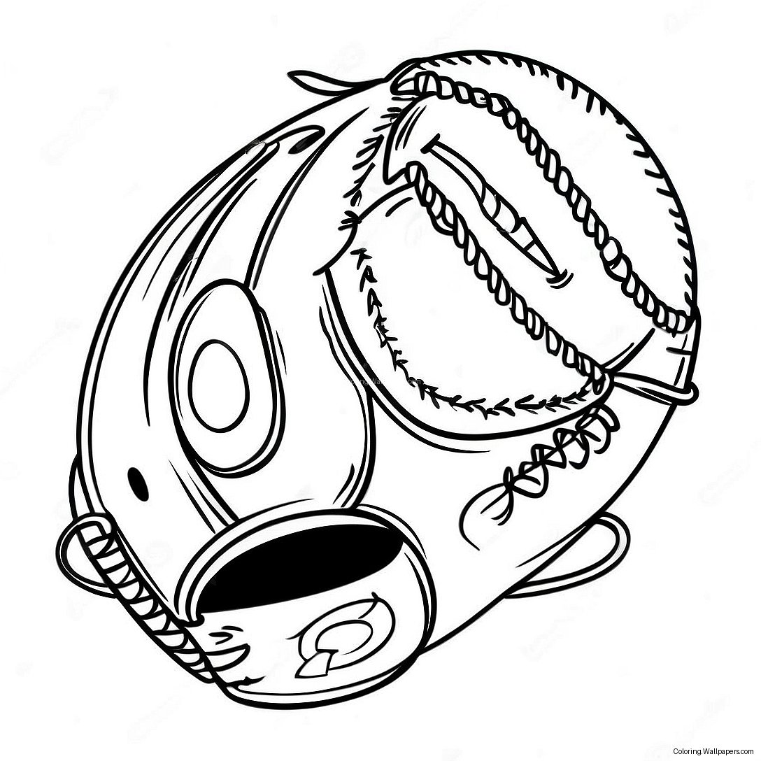 Baseball Glove Coloring Page 41007