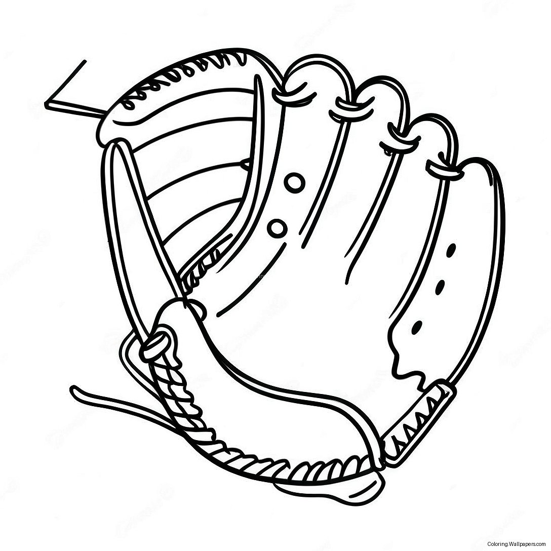 Baseball Glove Coloring Page 41008