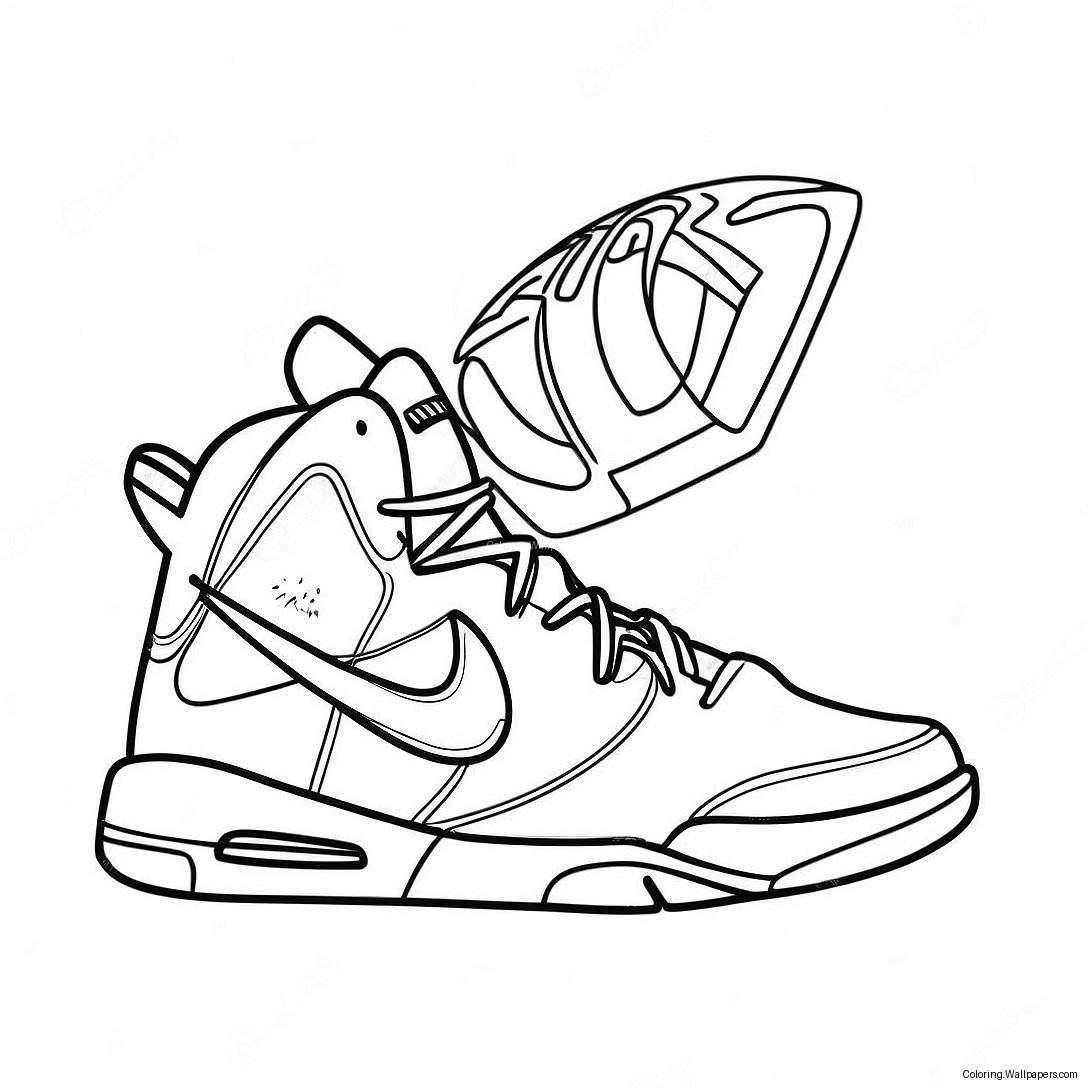 Basketball Shoe Coloring Page 18801