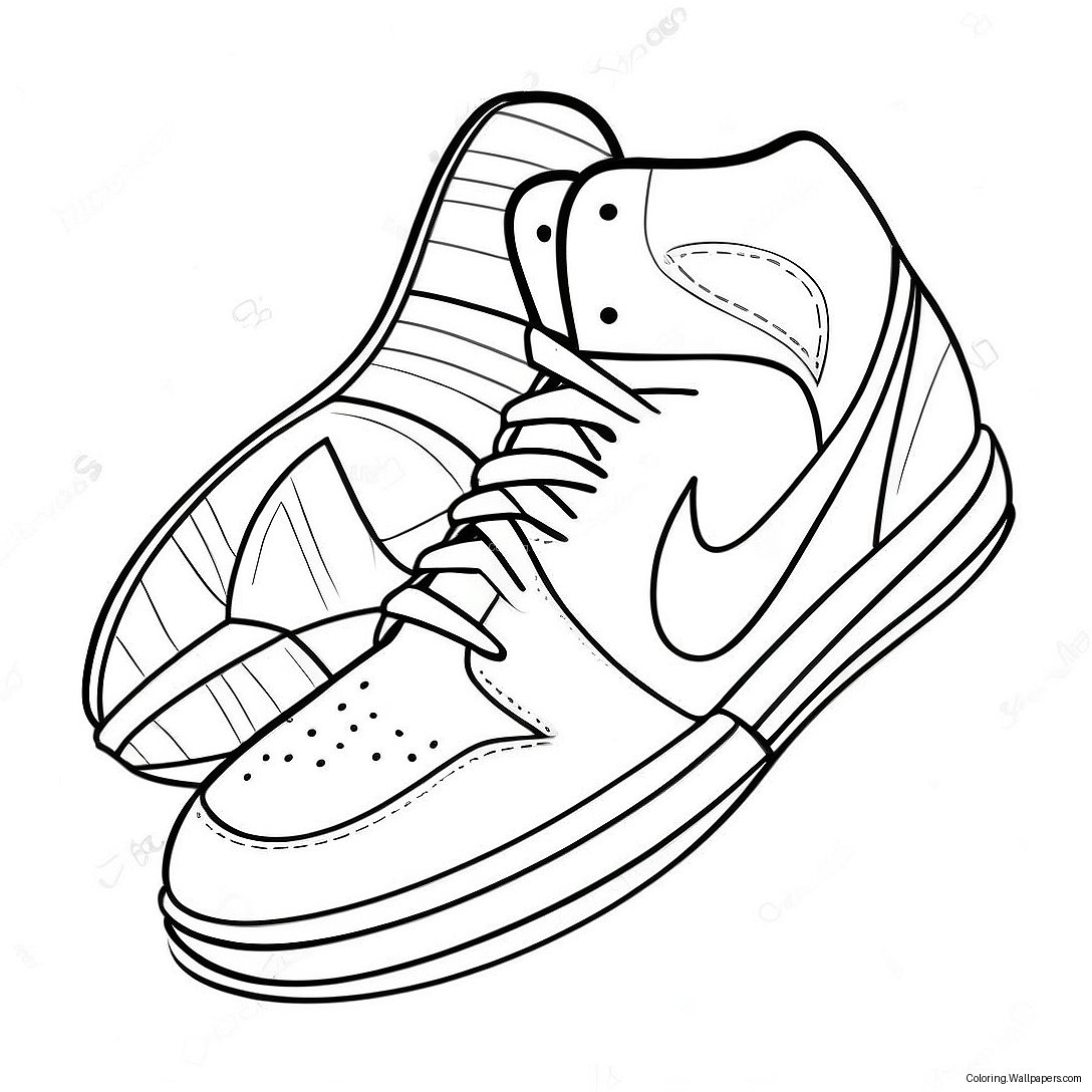 Basketball Shoe Coloring Page 18802