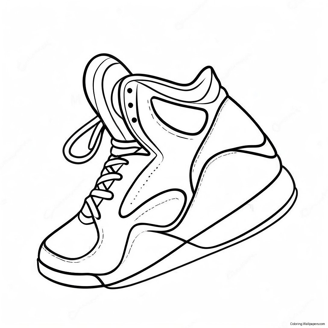 Basketball Shoes Coloring Page 15470