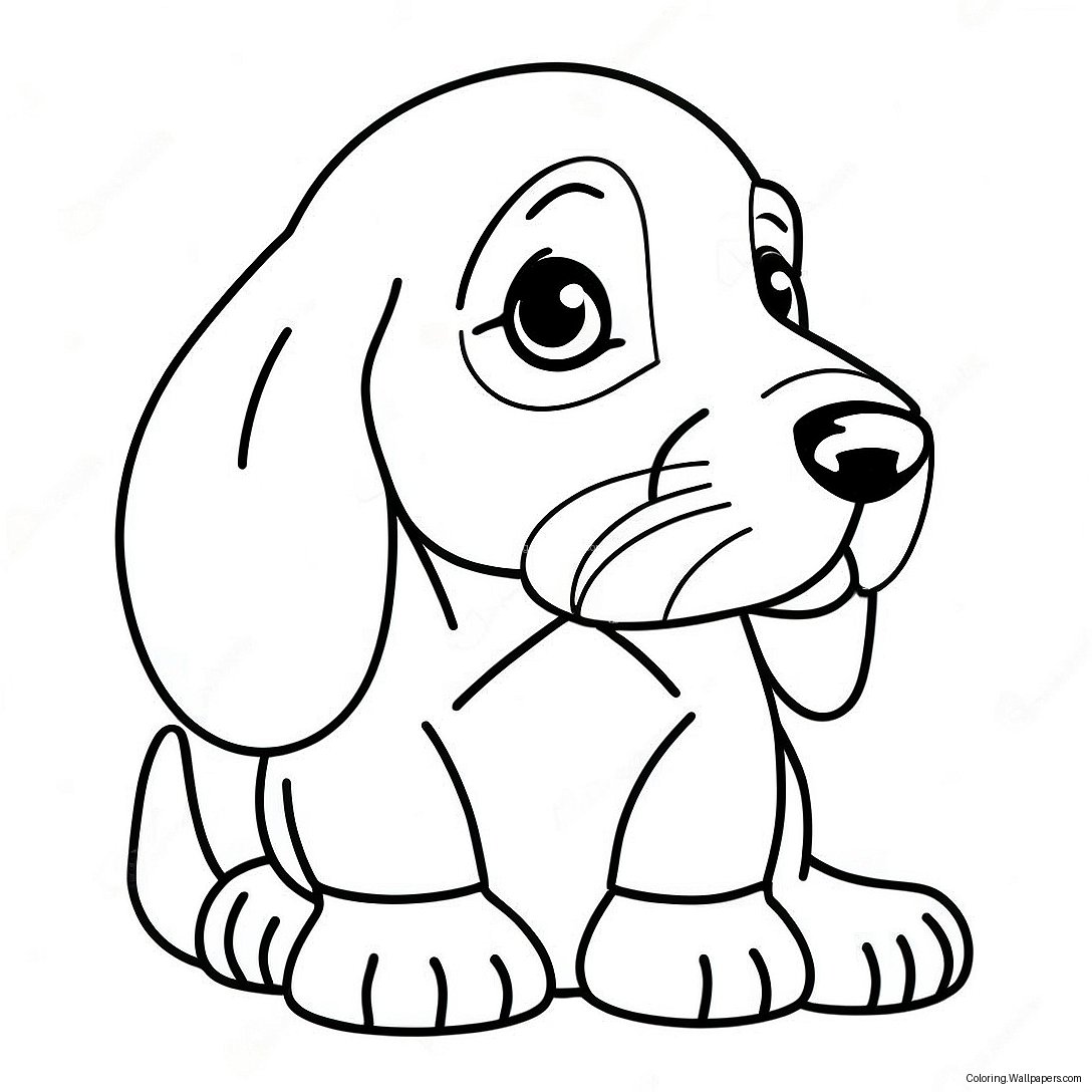 Basset Hound Puppy Coloring Page 21679