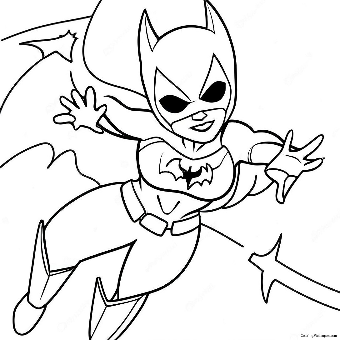 Batgirl In Aktion Ausmalbild 16571