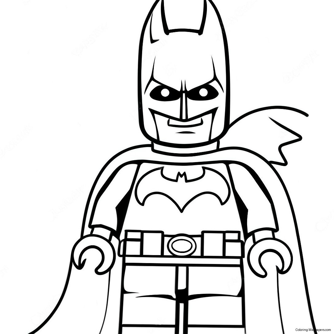 Batman In Dynamische Houding Lego Kleurplaat 47666