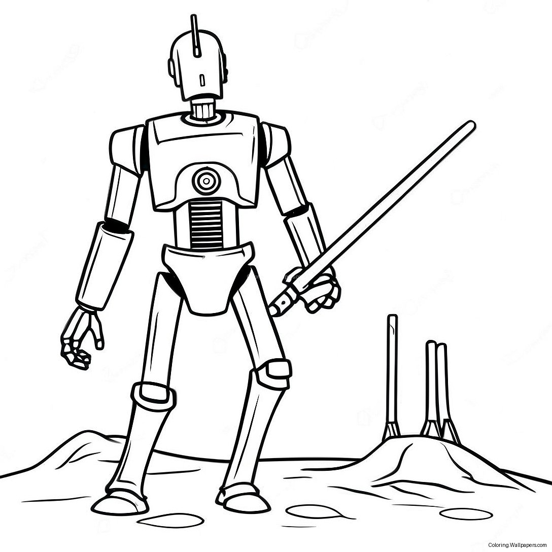 Battle Droid In Action Coloring Page 48215