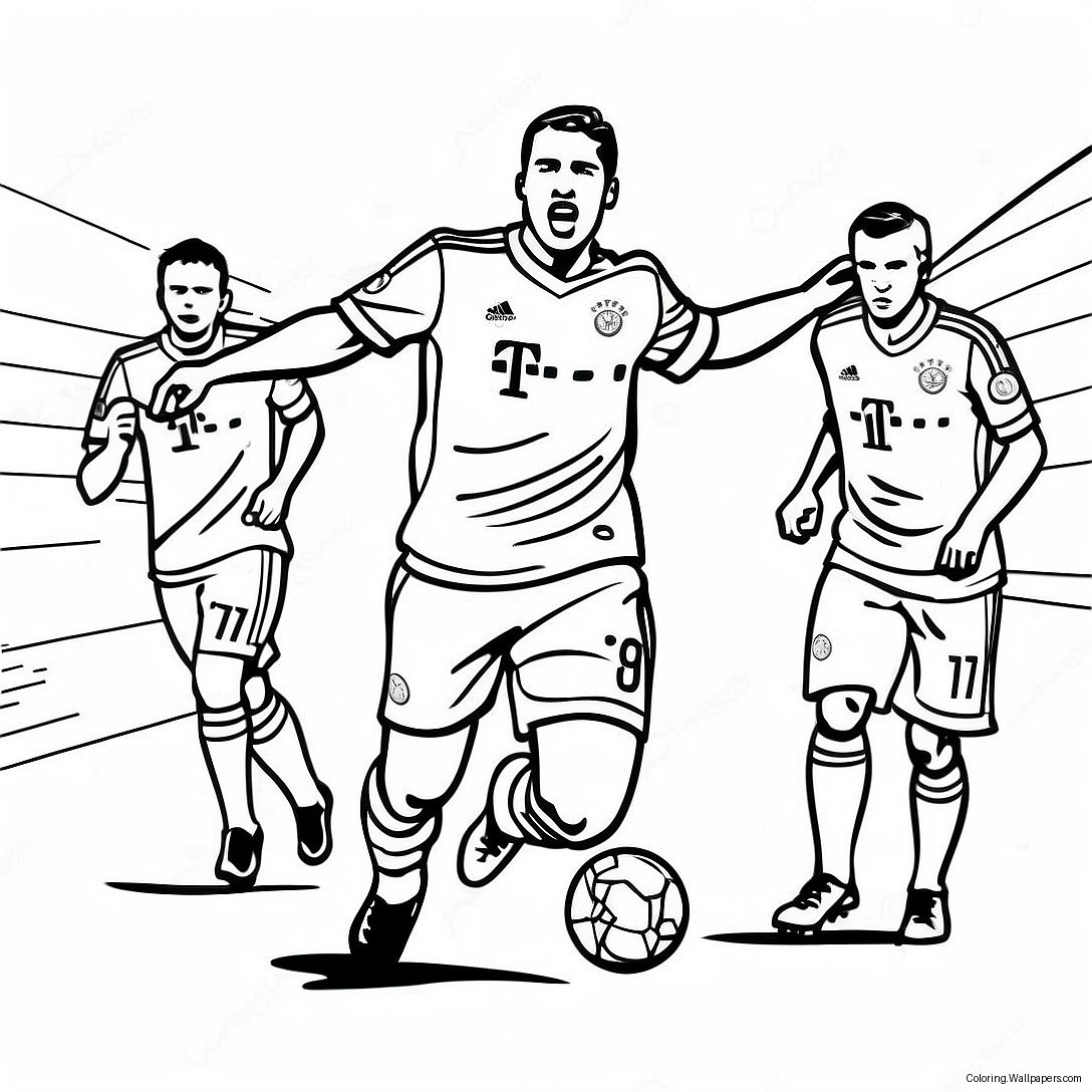 Page À Colorier Des Joueurs Du Bayern Munich En Action 49532