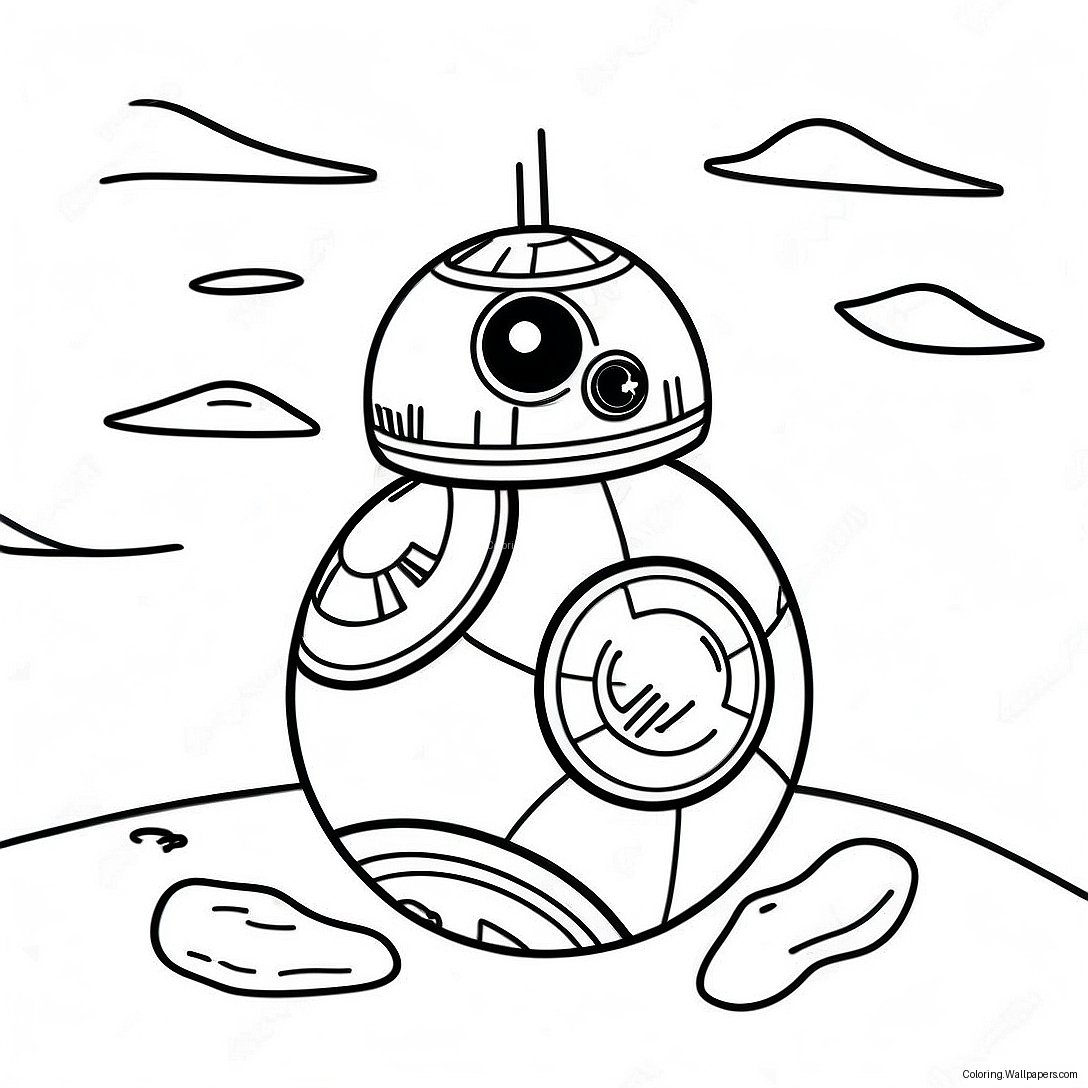 Página Para Colorir De Bb8 Em Uma Aventura Galáctica 27615