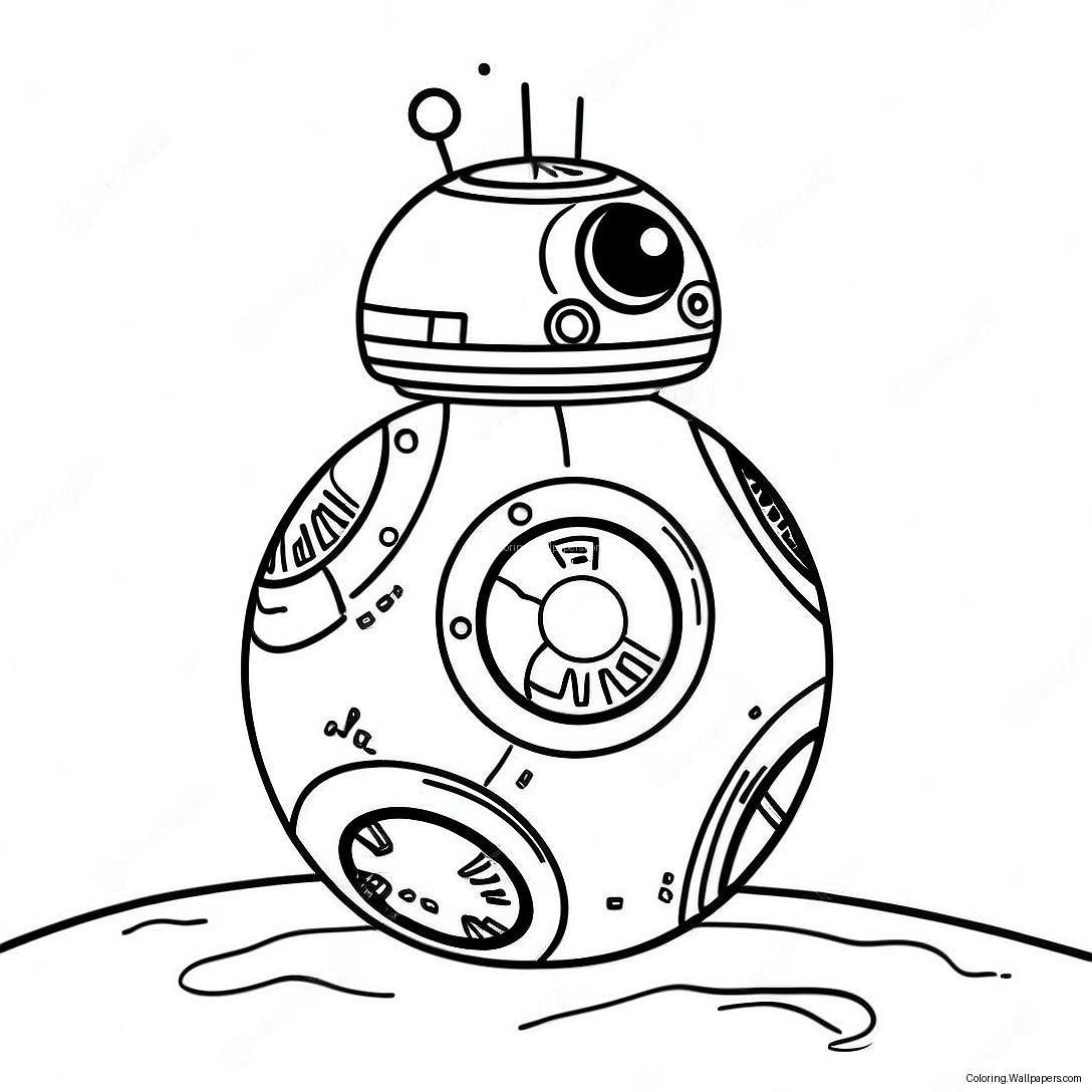 Bb8 In A Galactic Adventure Coloring Page 27616