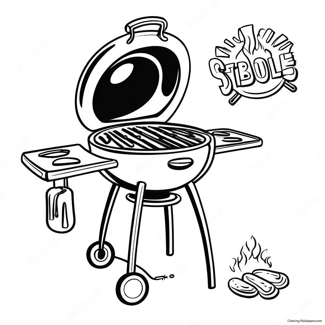 Bbq Grill Coloring Page (25462-20112)